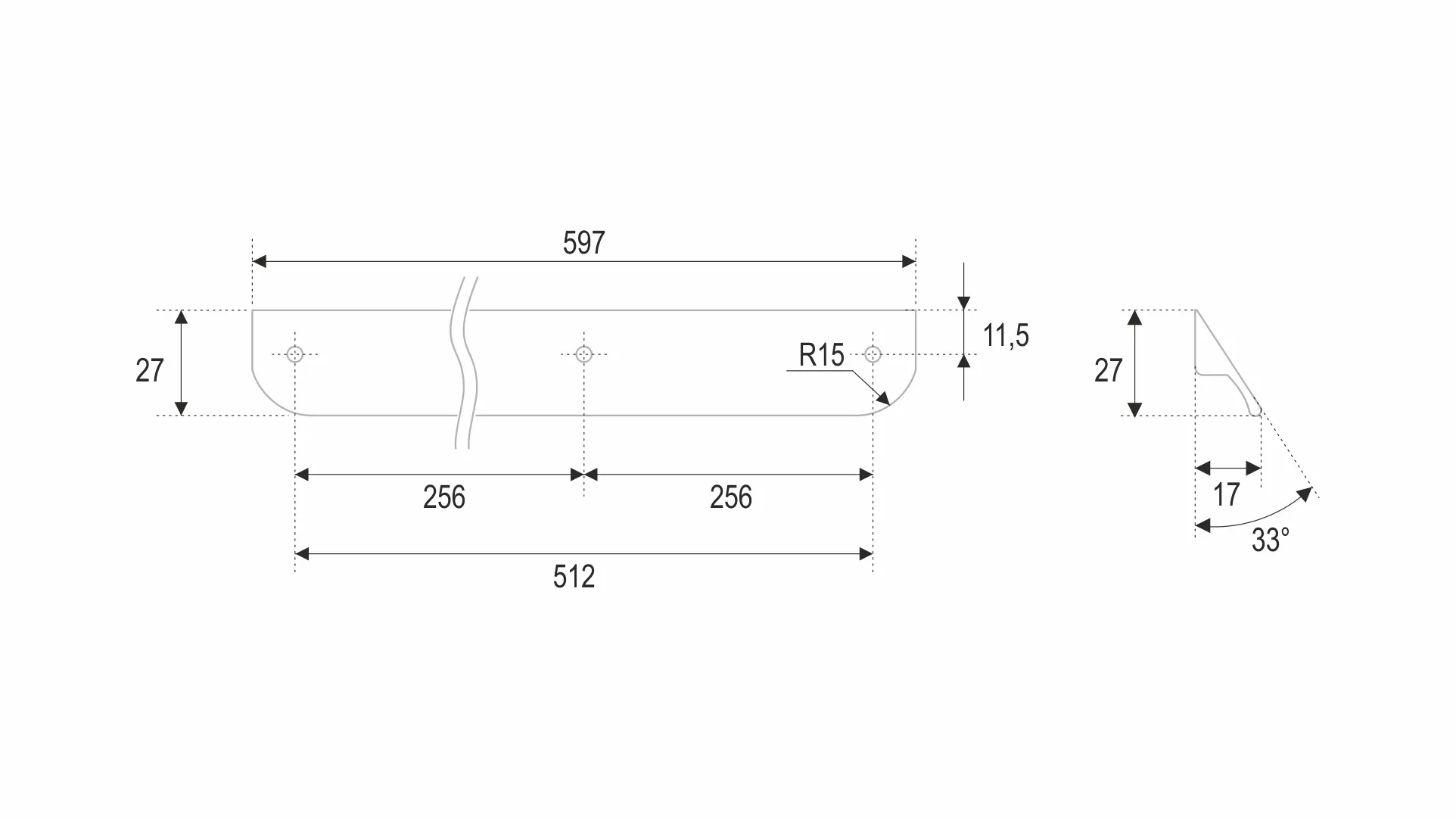 Мебельная ручка TICK RS156SG.3/512