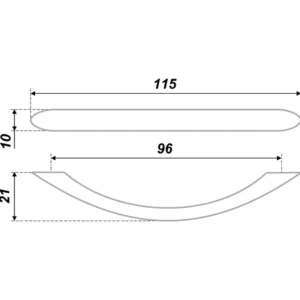 Мебельная ручка RS808CP.3/96