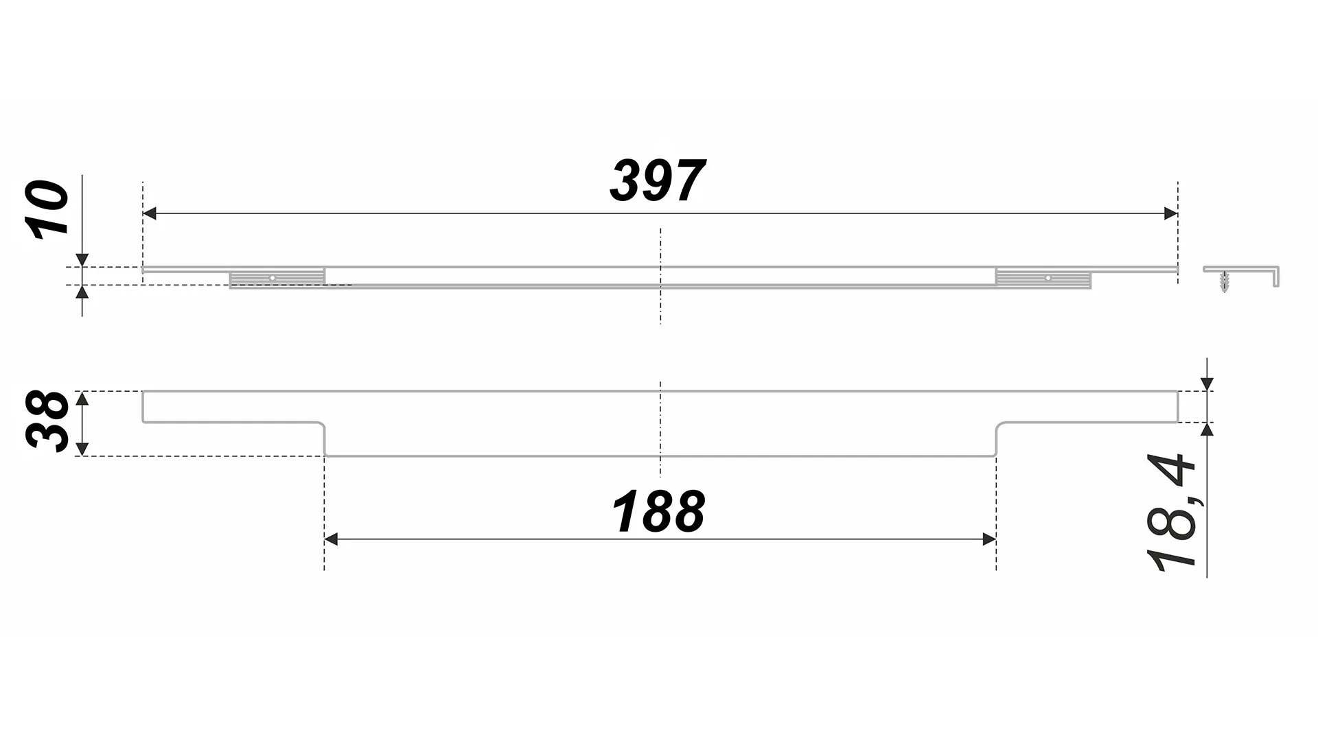 Мебельная ручка RT009SST.1/000/400