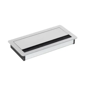 Пропуск кабельный металл 240х120мм брашированное серебро AKS