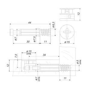 Стяжка B-fix ST01/51/6/RdZn/01