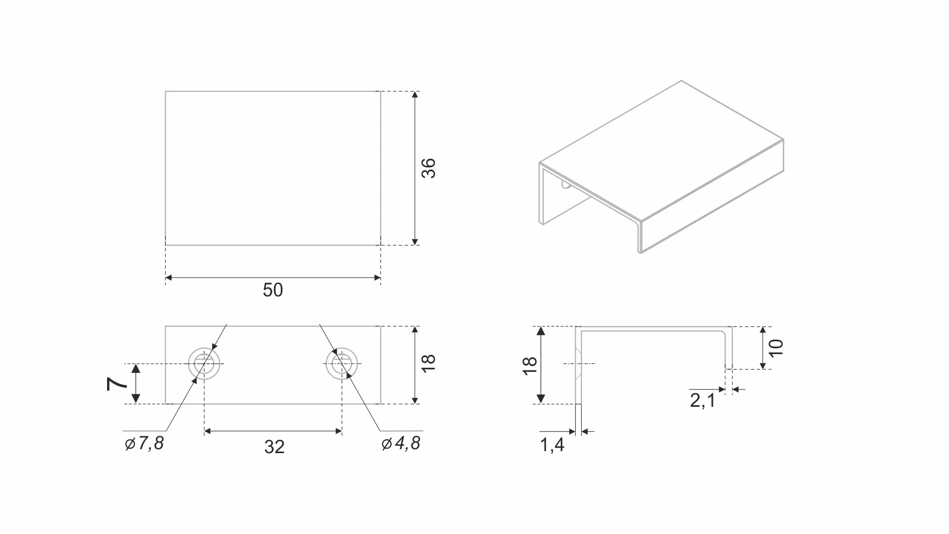 Мебельная ручка RAY 2.0 RT809BL.1/32