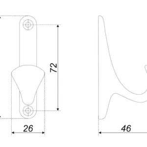 Мебельный крючок LUIS K102AB.2