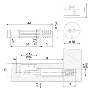 Стяжка B-fix ST01/48/6/Zn/01