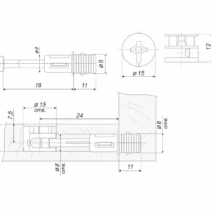 Стяжка B-fix ST01/54/6/RdZn/01
