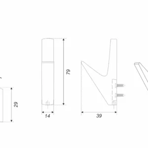 Мебельный крючок SINUS K106BL.13