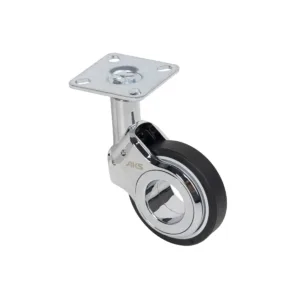 Колесо меб. GALAXY d60 h94 с площадкой, хром/черный AKS