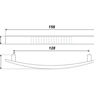 Мебельная ручка RS802GP.4/128
