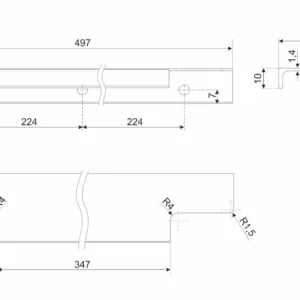 Мебельная ручка RT009CP.1/000/500/*