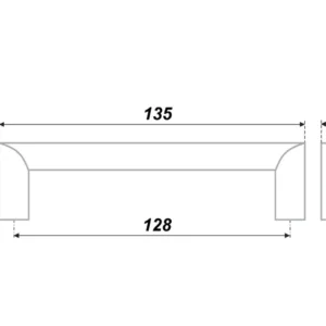 Мебельная ручка RS052CP.4/128