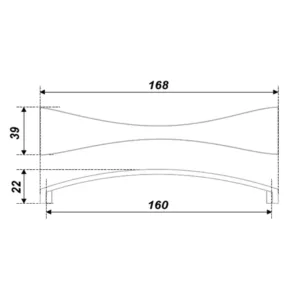 Мебельная ручка RS255CP.4/160