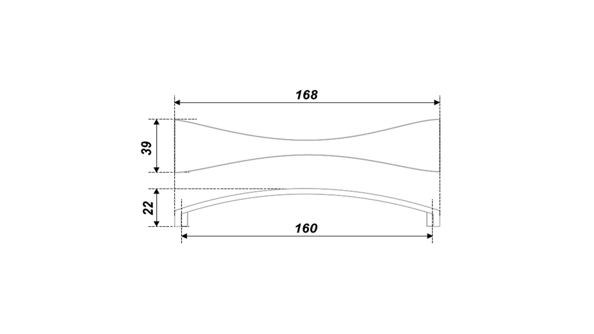 Мебельная ручка RS255CP.4/160
