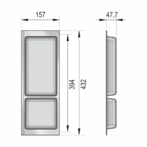 Дополнительный широкий блок BLӦKI PC13/GRPH/157x430