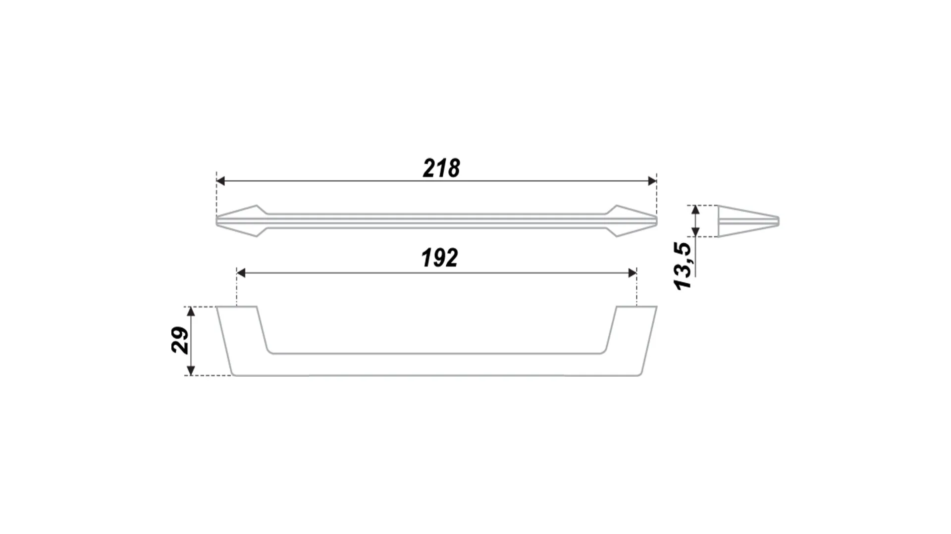 Мебельная ручка RS180CP.4/192