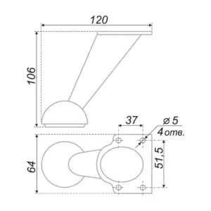 Мебельная опора N204CP.2