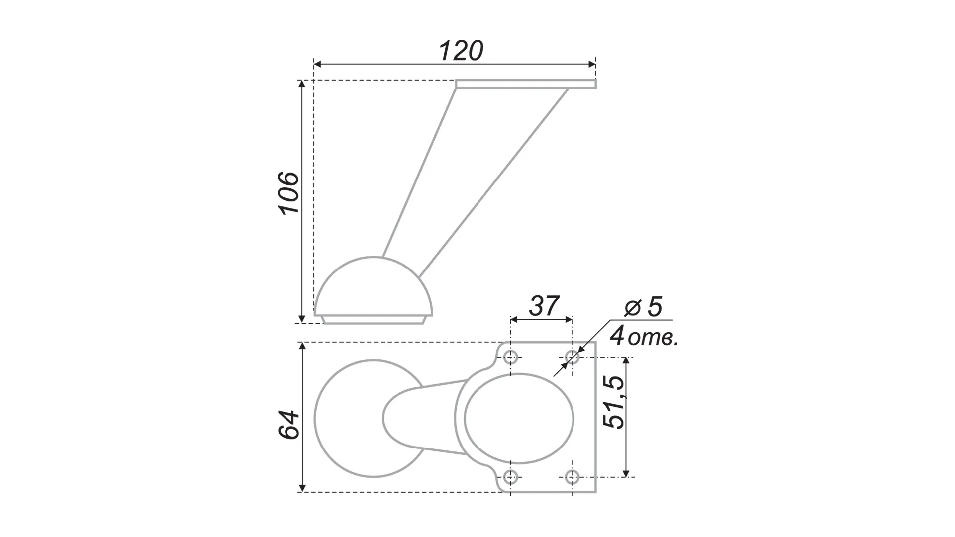 Мебельная опора N204CP.2