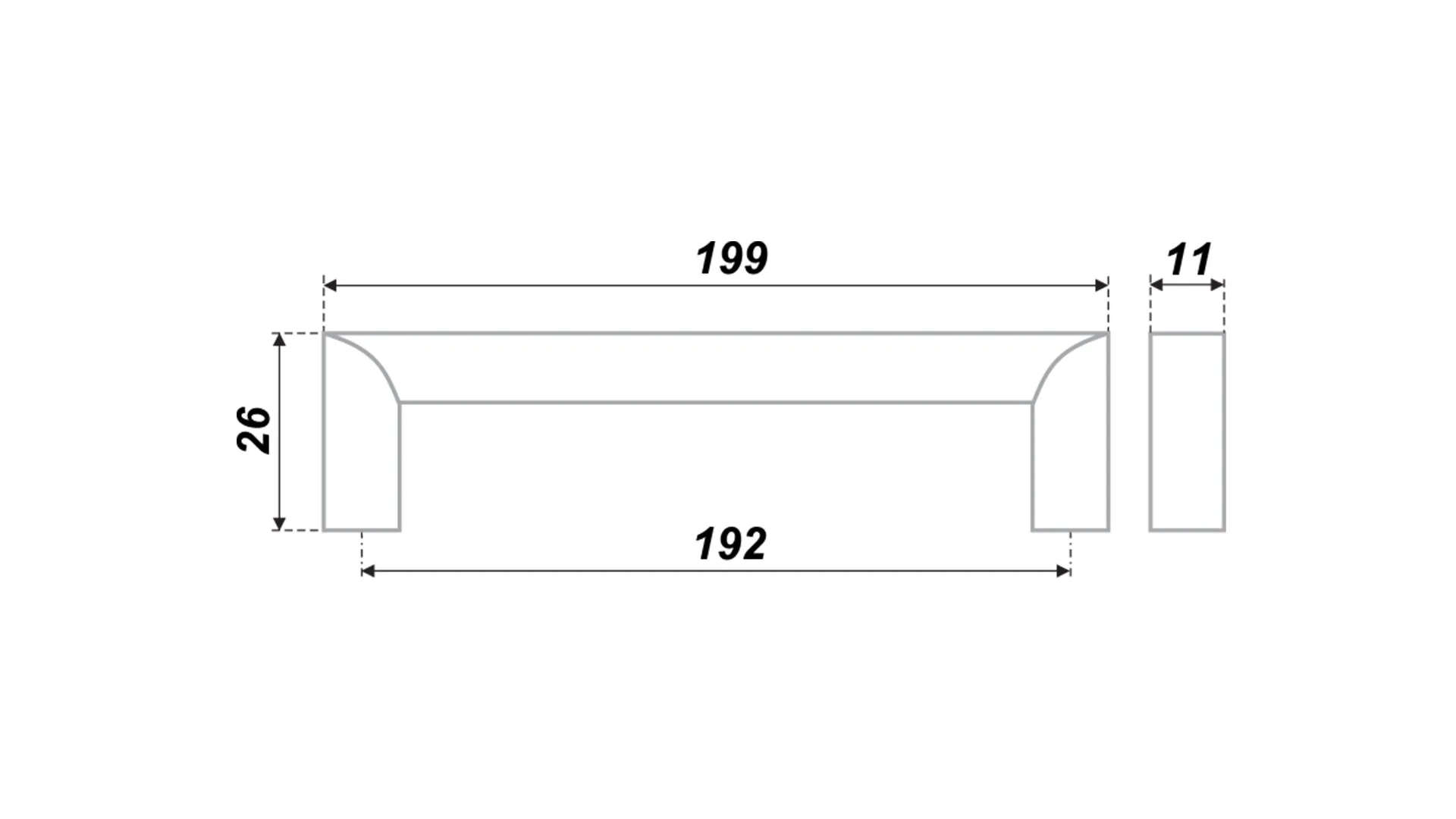 Мебельная ручка RS052CP.4/192