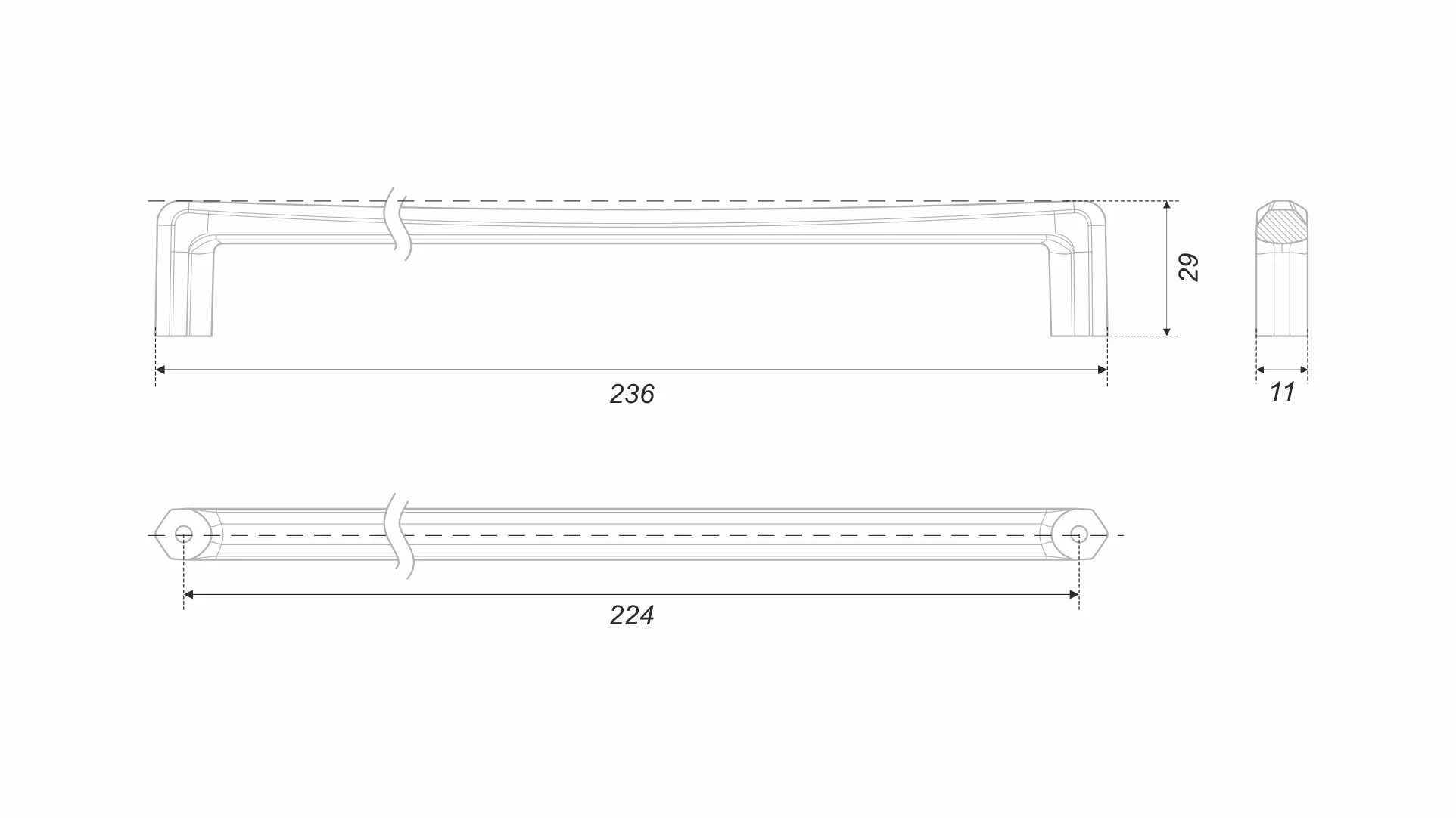 Мебельная ручка ORION RS332BAP.4/224