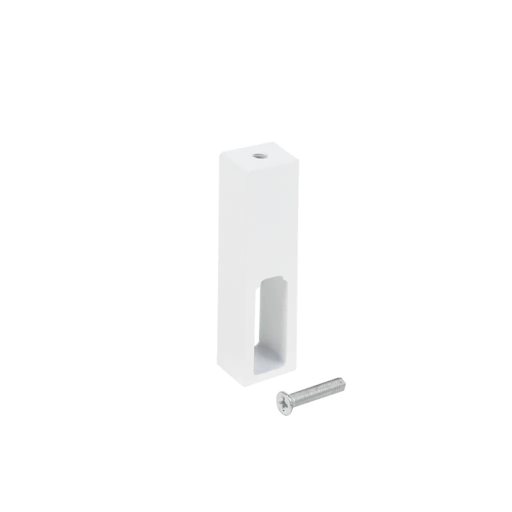 Держатель штанги гардеробной прямоуг. FAME/2 проходной, белый AKS