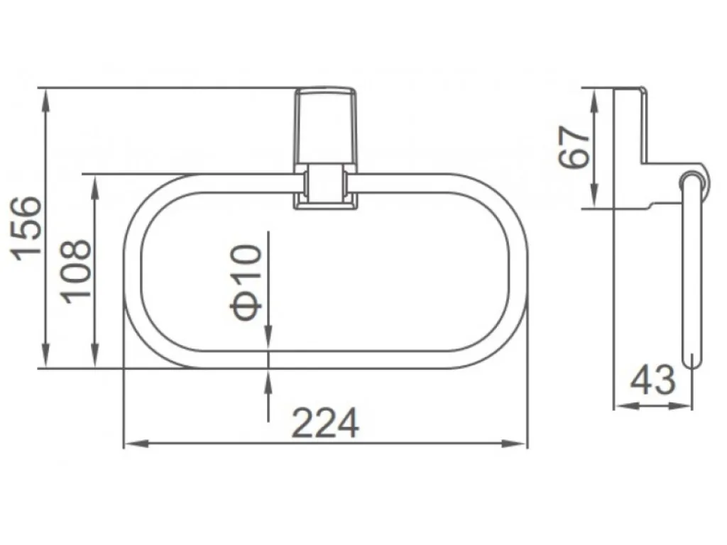 Держатель для полотенец, сталь, хром Ledeme L30304