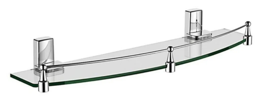 Полка в ванную комнату, сталь/стекло, хром Ledeme L30307