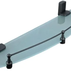 Полка в ванную комнату, сталь/стекло, черный Ledeme L30307B