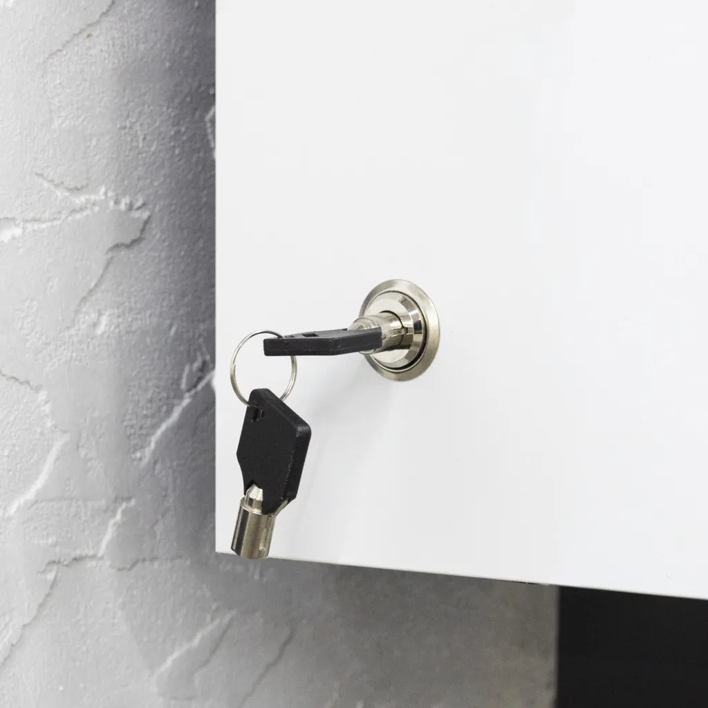 Замок для распашной двери механический 103-20 AKS с тубулярным (круглым) ключом