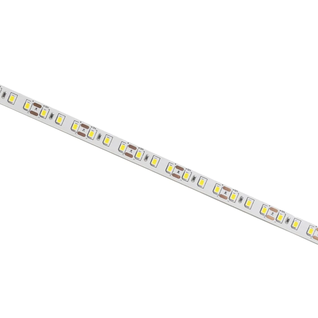 Лента светодиодная - 9,6W/m, 12V, 8мм, 2835, 120 д/м, IP20, теплый белый (3000K), CRI>70, 800 Lm, 5м, CZ