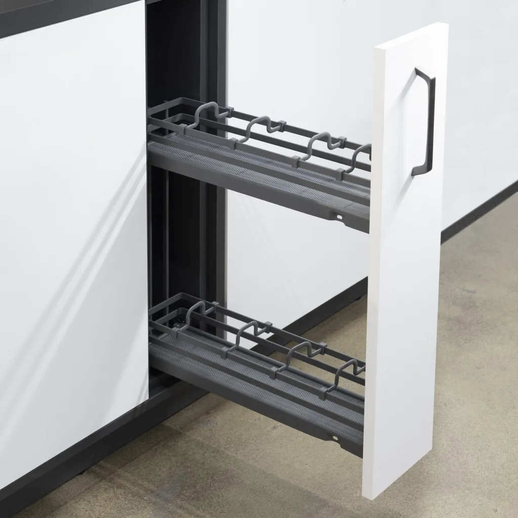 Выдвижная корзина-карго 200 FOCUS крепл.боковое/правое, графит PRIME by AKS