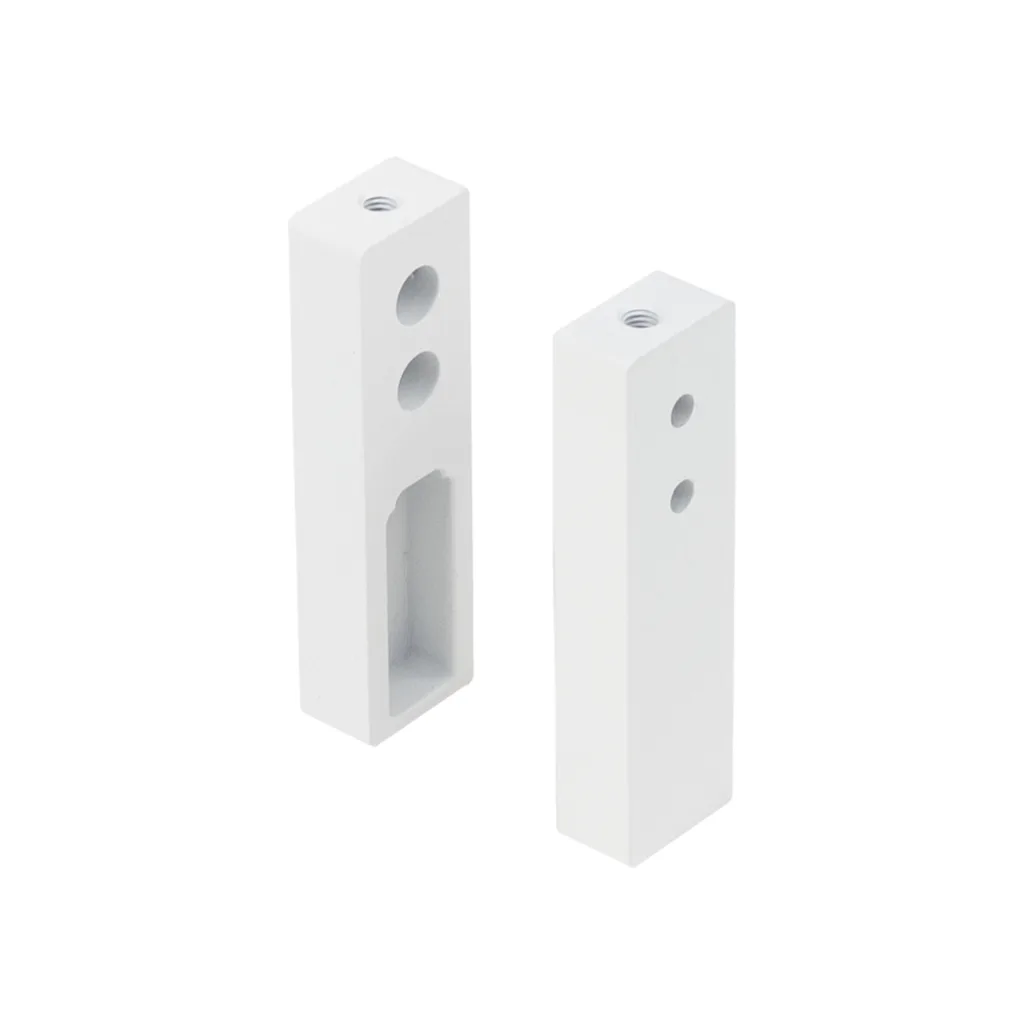 Держатель штанги гардеробной прямоуг. FAME/1 концевой, белый AKS