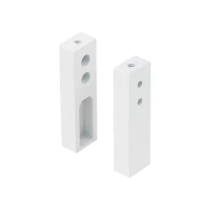 Держатель штанги гардеробной прямоуг. FAME/1 концевой, белый AKS