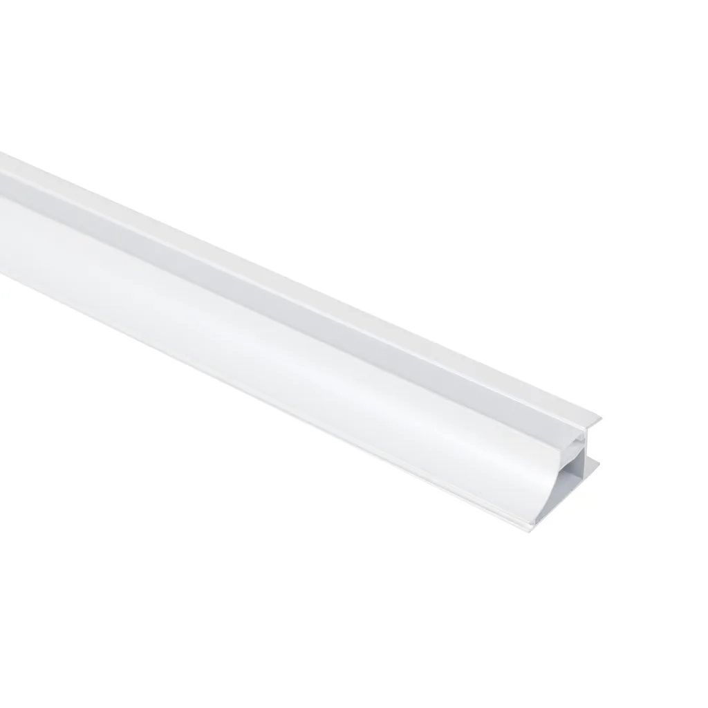 Профиль алюминиевый накладной/торцевой AVIOR, с экраном, цвет белый, 3м, AKS