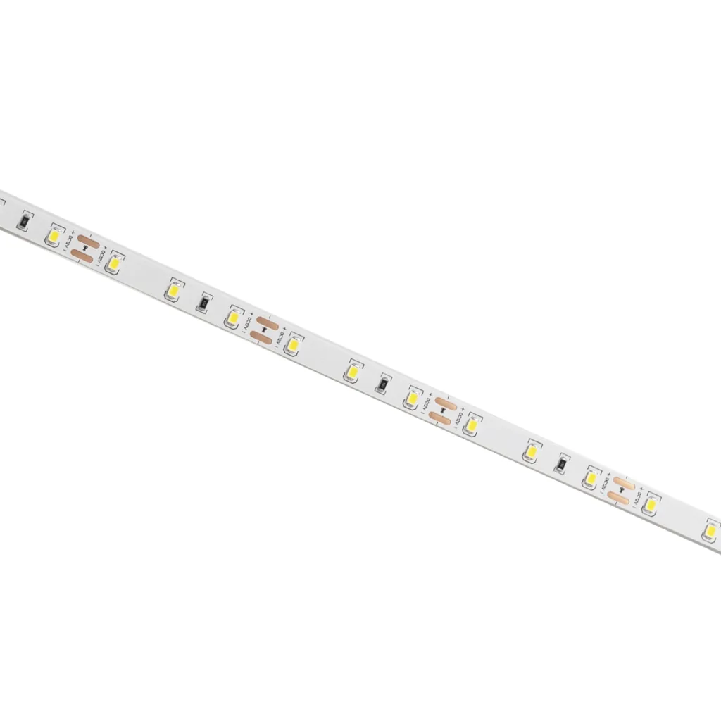 Лента светодиодная - 4,8W/m, 12V, 8мм, 2835, 60 д/м, IP20, теплый белый (3000K), CRI>70, 550 Lm, 5м, CZ