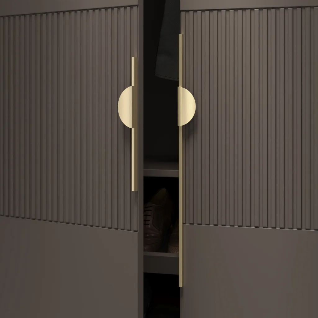 Ручка меб. скоба алюм. FORTUNA 511/600 брашированное золото, AKS