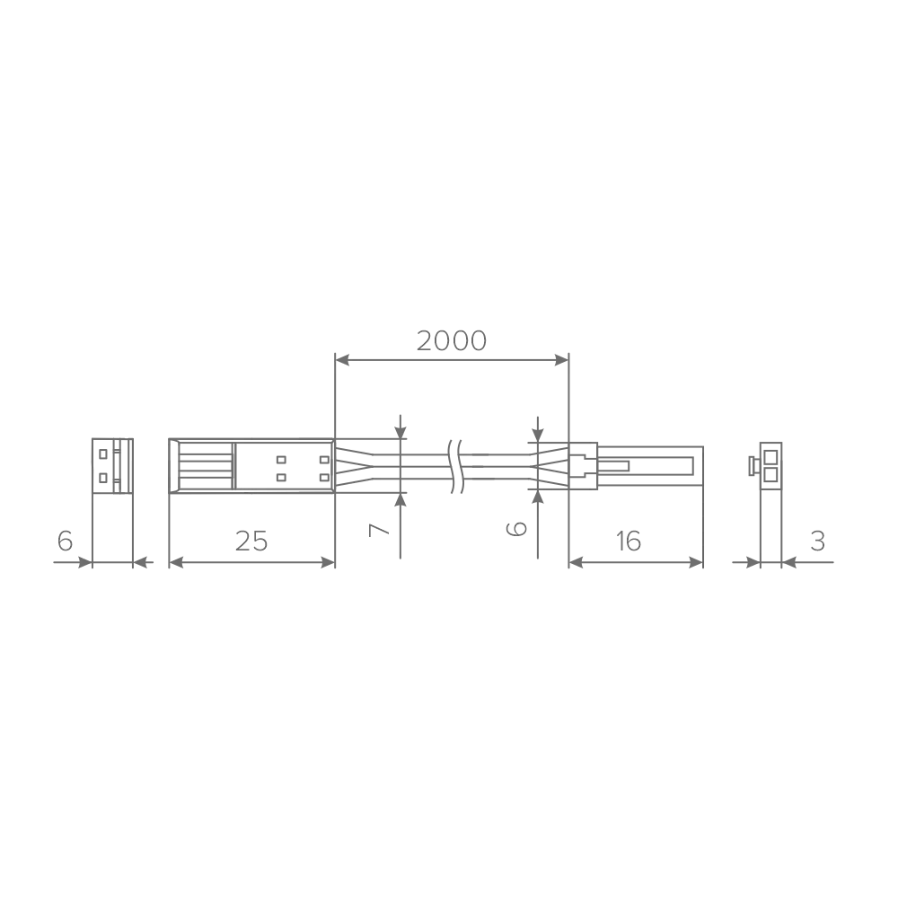 Кабель соединительный MiniAmp, AQ, L-2000