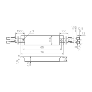Выключатель AQ SWITCH инфракрасный двойной на открывание/закрывание фасадов белый 12/24V 60/120W