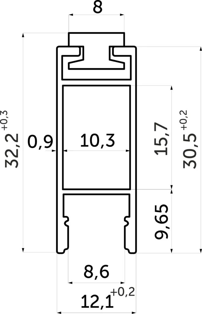 Штанга гардеробная прямоуг. FAME LUMI L-3000 с демпфером, белый матовый AKS