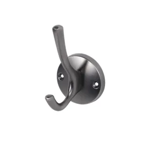 Крючок меб. двухрожковый мет. HORN шлифованный никель AKS