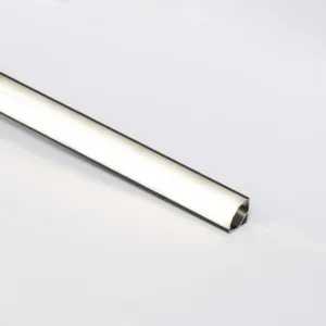 Профиль алюминиевый угловой ORION-1616C с экраном черным, круглый экран, цвет черный, 2м, AKS