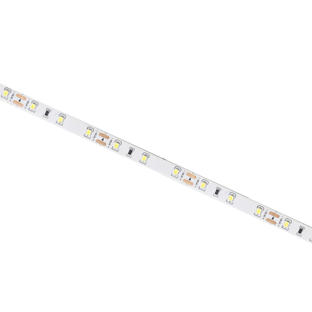 Лента светодиодная - 4,8W/m, 12V, 8мм, 2835, 60 д/м, IP20, холодный белый (6000K) - 5м, + блок питания, AKS