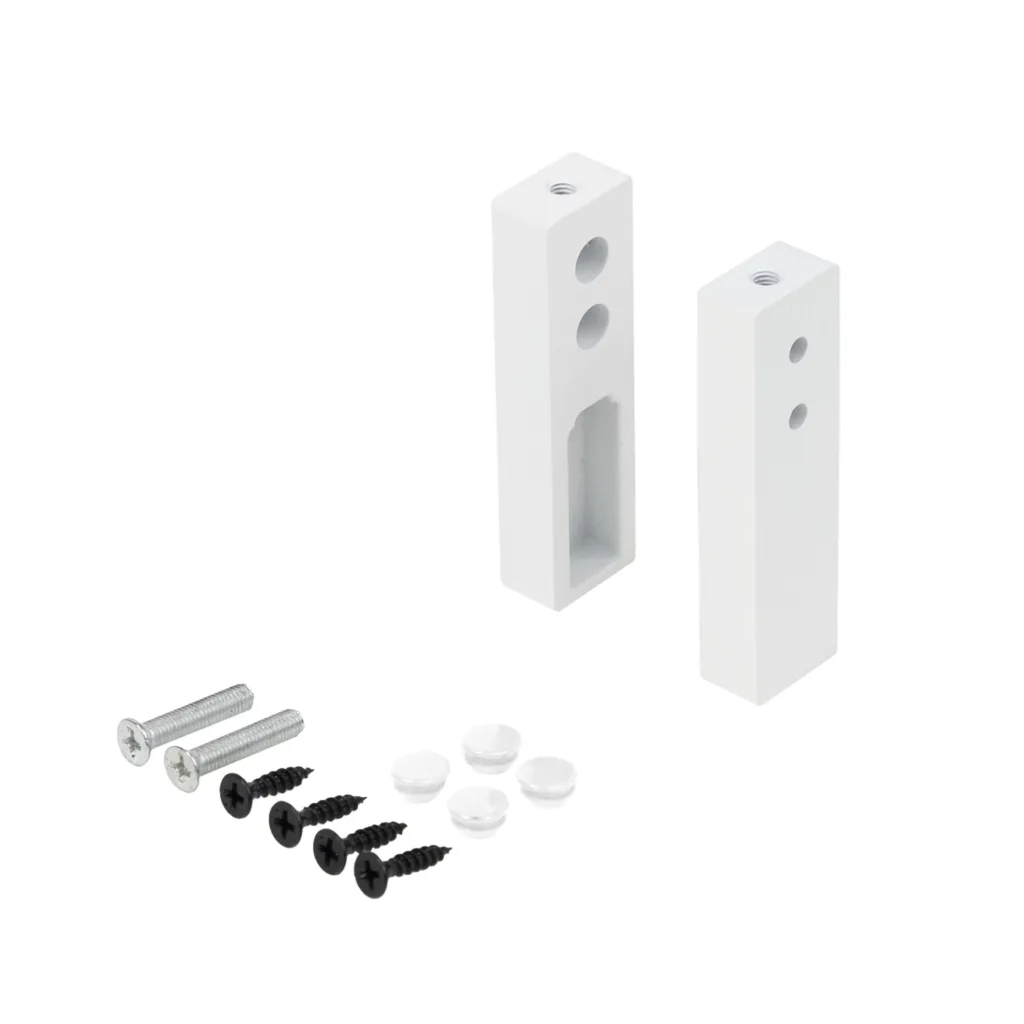 Держатель штанги гардеробной прямоуг. FAME/1 концевой, белый AKS