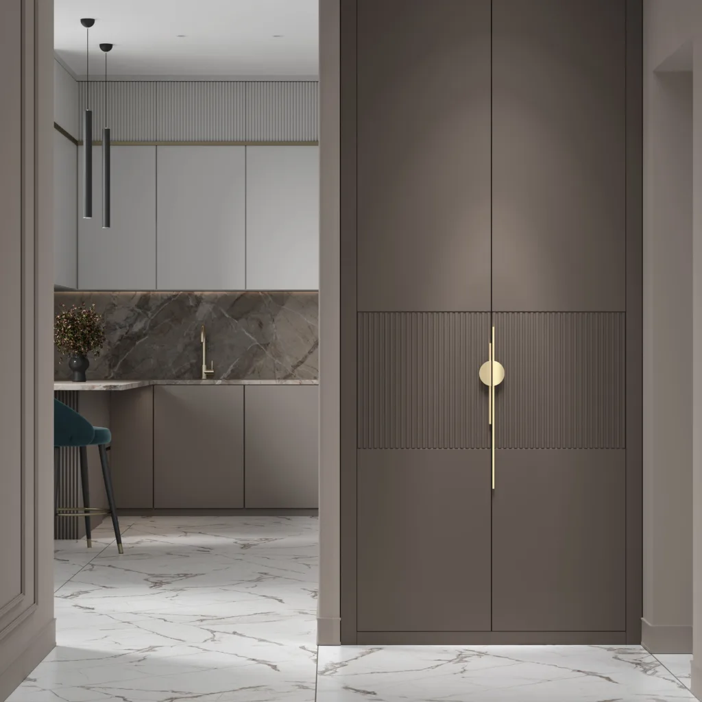 Ручка меб. скоба алюм. FORTUNA 511/600 брашированное золото, AKS