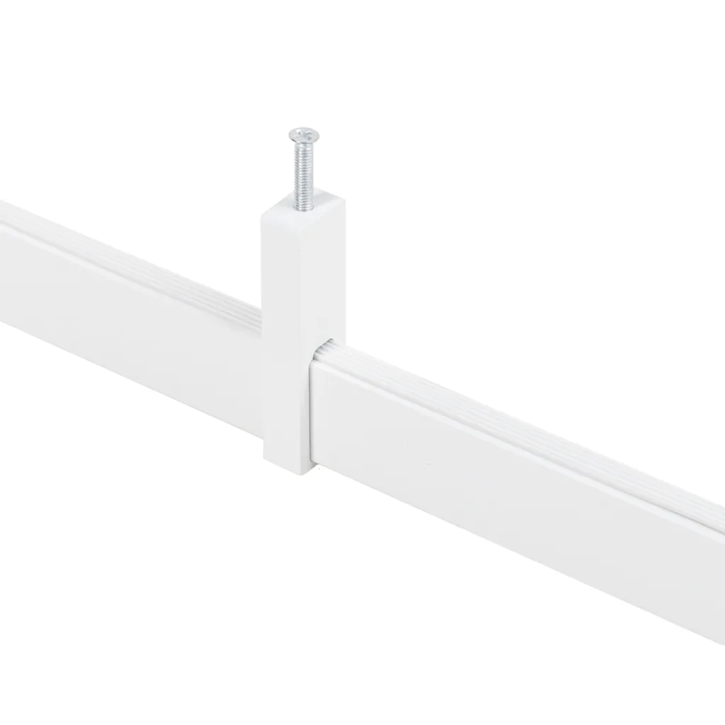 Держатель штанги гардеробной прямоуг. FAME/2 проходной, белый AKS