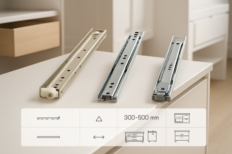 Как выбрать направляющие для ящиков: для комода, кухни и тумбы