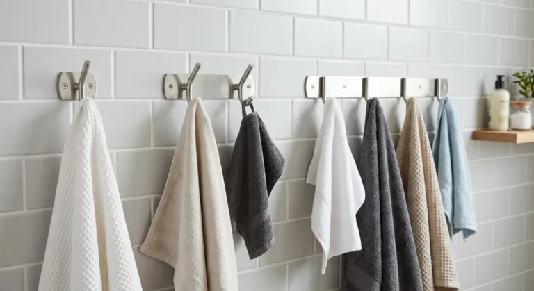 Крючки для полотенец в ванную: одинарные, двойные или планка