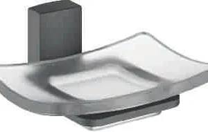 Мыльница, сталь + стекло, графит Ledeme L30302U