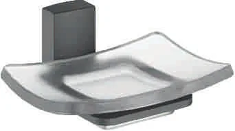 Мыльница, сталь + стекло, графит Ledeme L30302U