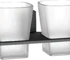 Стакан для зубной щетки, сталь + стекло, графит Ledeme L30308U