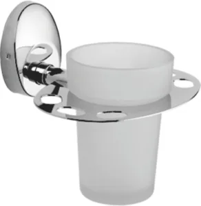 Стакан для зубной щетки, сталь + стекло, хром Ledeme L3306-1