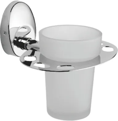 Стакан для зубной щетки, сталь + стекло, хром Ledeme L3306-1